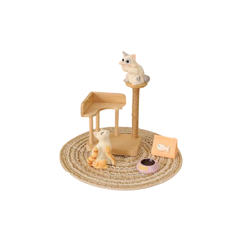 Kitten Playing Scene Figurine