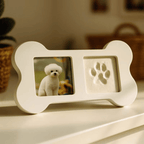 Cornice ricordo con impronta della zampa del cane - Cornice per foto ricordo con tampone di inchiostro per zampa di animale domestico