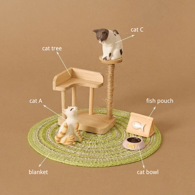 Kitten Playing Scene Figurine