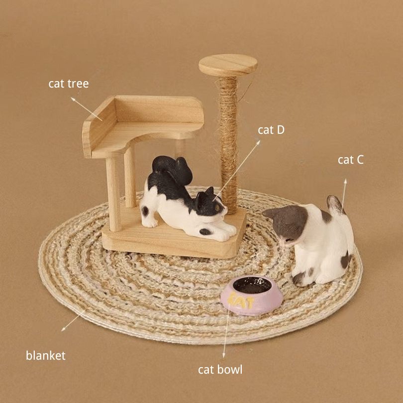 Kitten Playing Scene Figurine