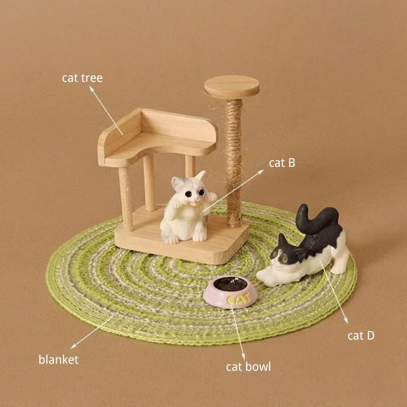 Kitten Playing Scene Figurine