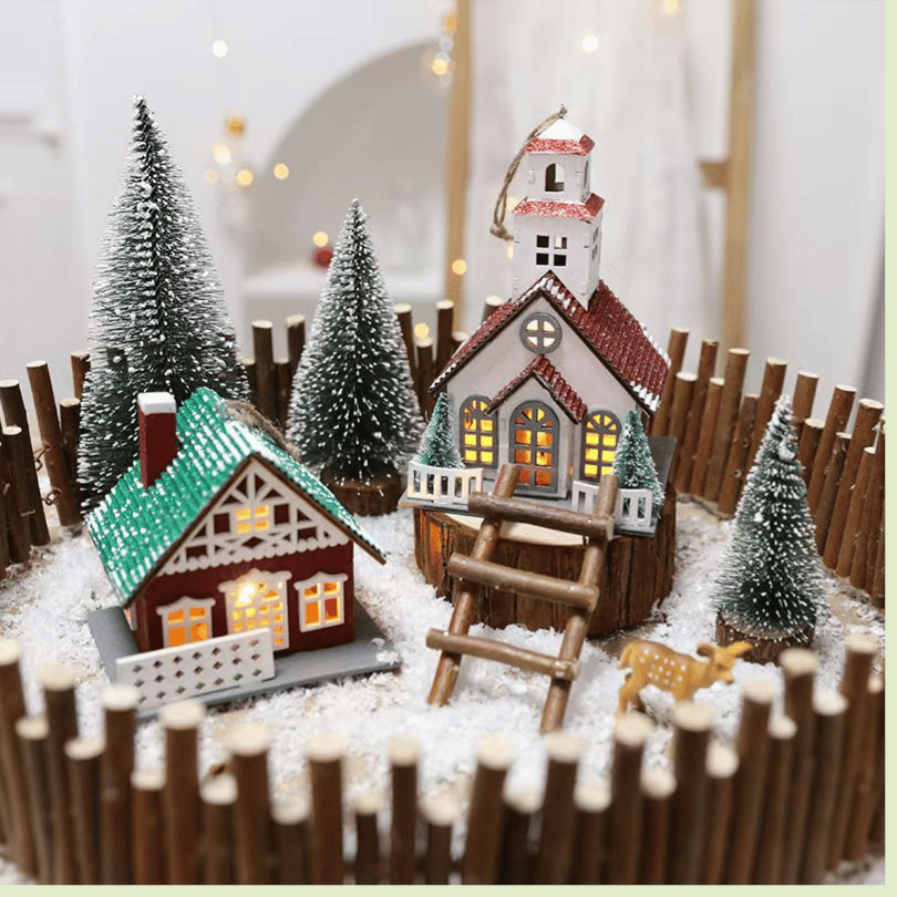 Christmas Wooden House Ornament