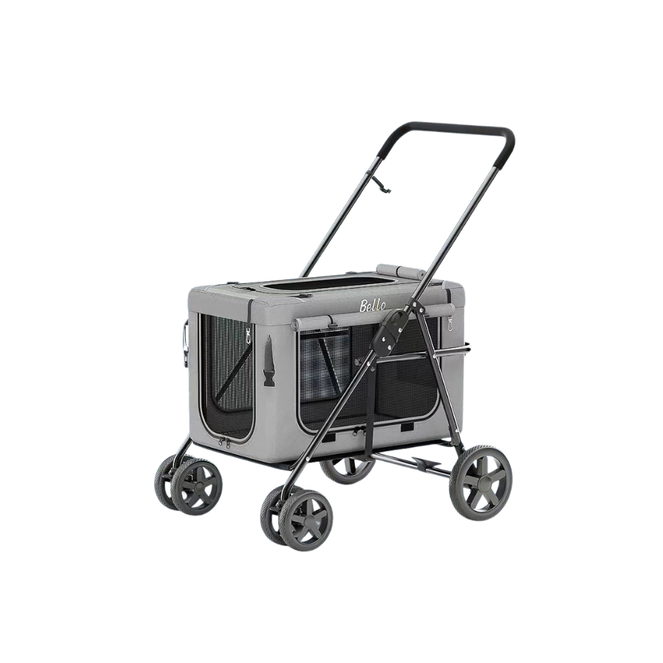 2-in-1 Dog Stroller with Detachable Carrier