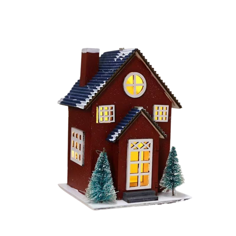Christmas Wooden House Ornament