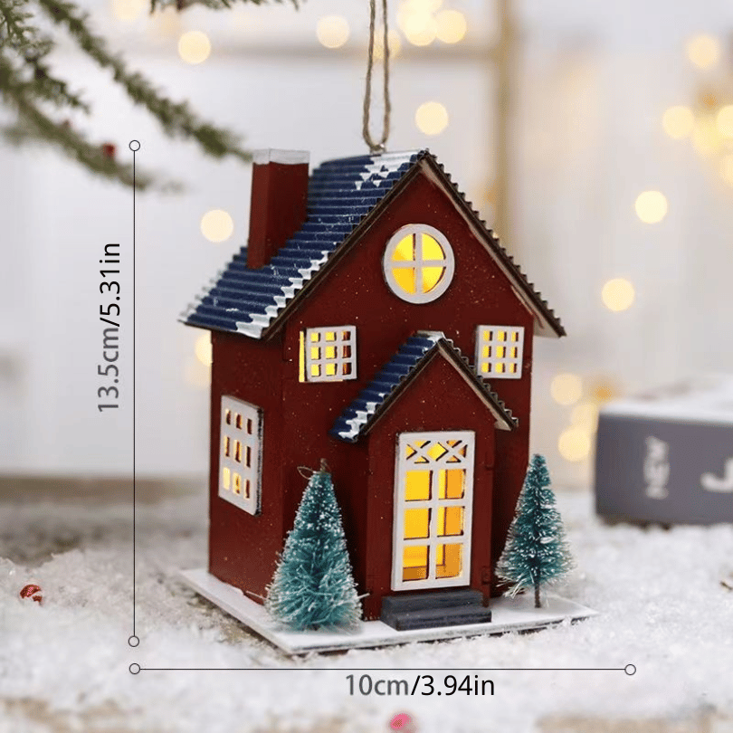 Christmas Wooden House Ornament