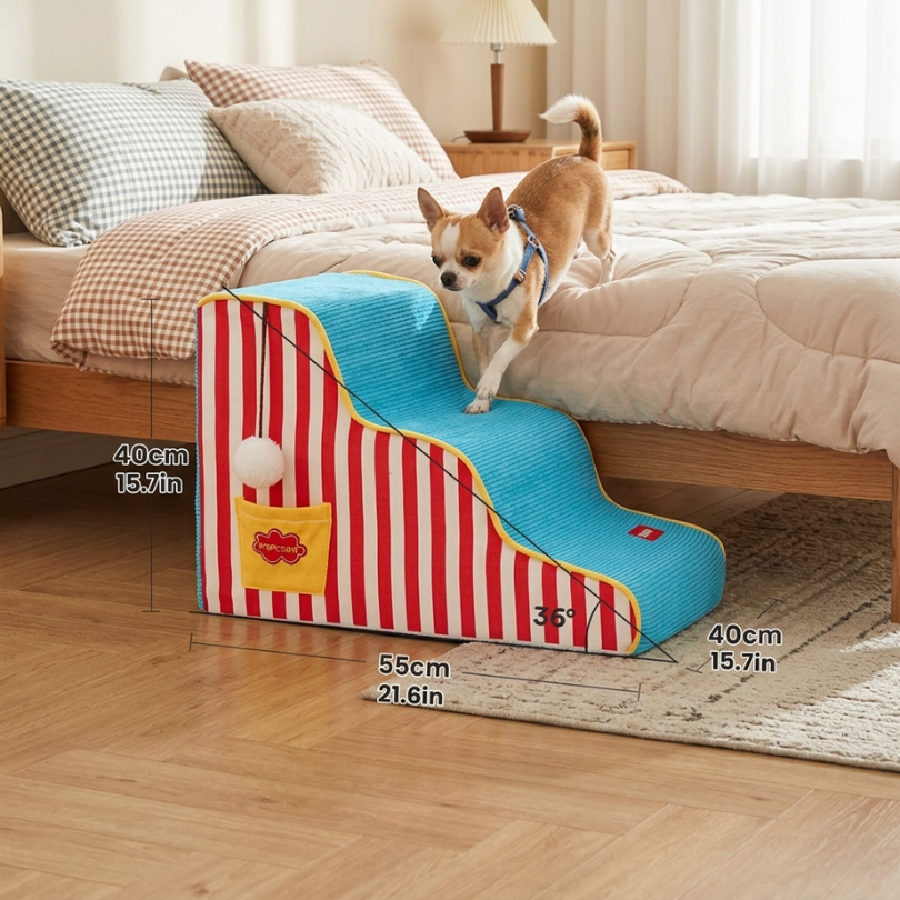 Foam Dog Steps for Bed & Sofa – For Dachshunds and Small Dogs