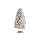 Addobbo natalizio albero di Natale innevato
