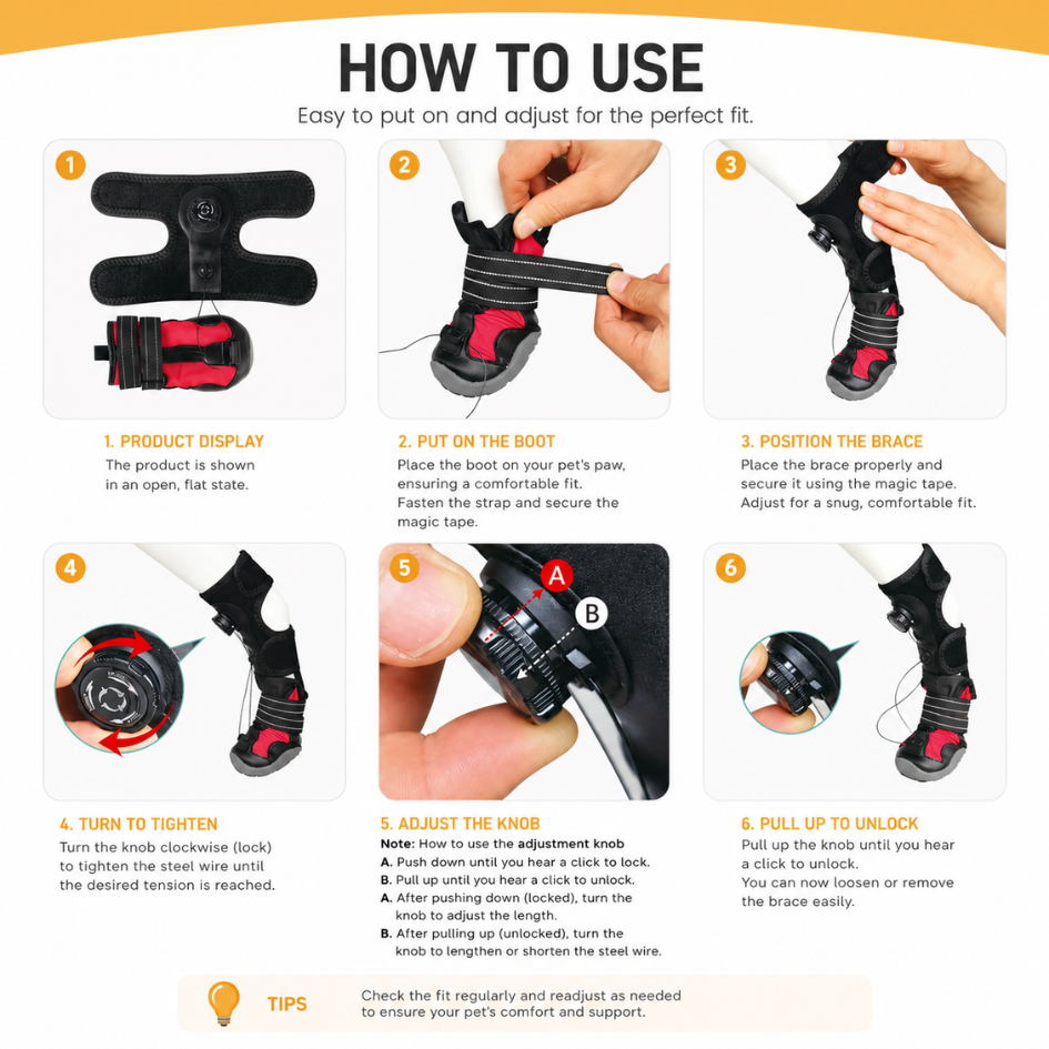Dog Anti-Knuckling Support Boot