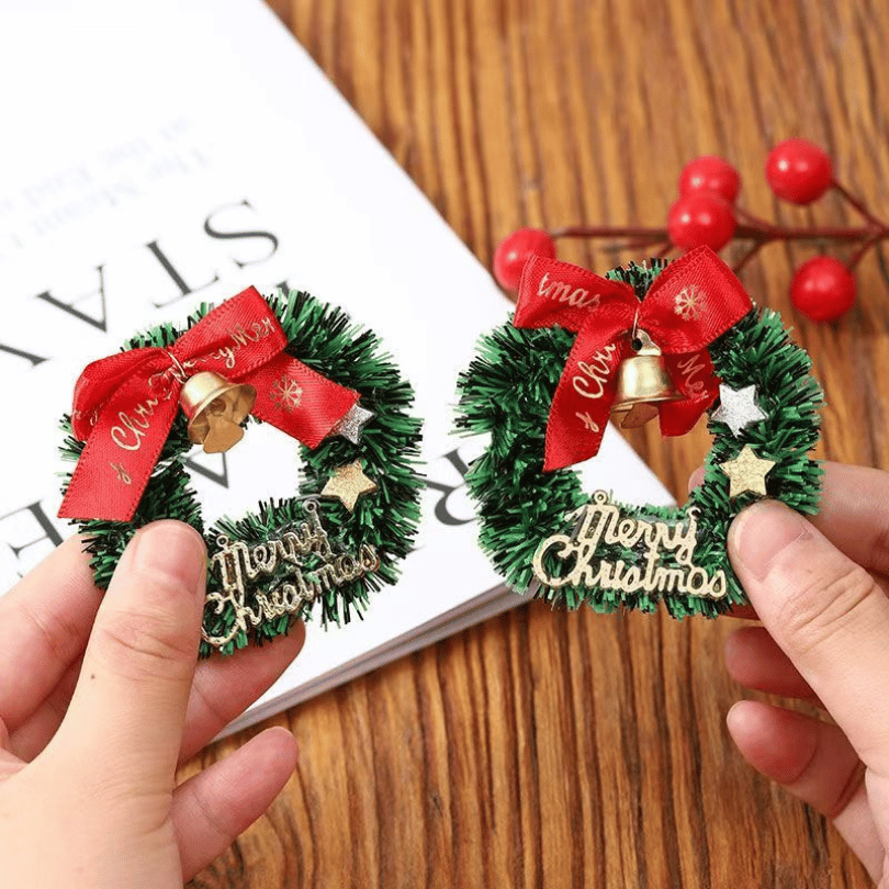 Mini Faux Vine Christmas Wreath Ornament
