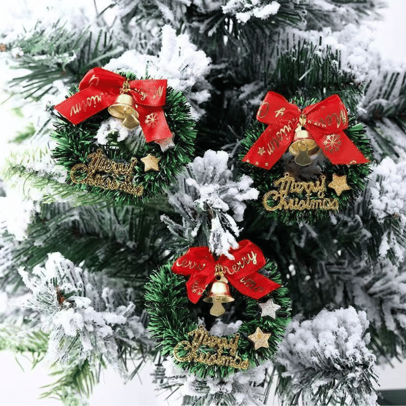 Mini Faux Vine Christmas Wreath Ornament
