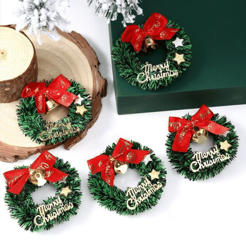 Mini Faux Vine Christmas Wreath Ornament