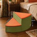 Curved Foam Dog Steps for Senior & Small Dogs - Bed and Sofa Access