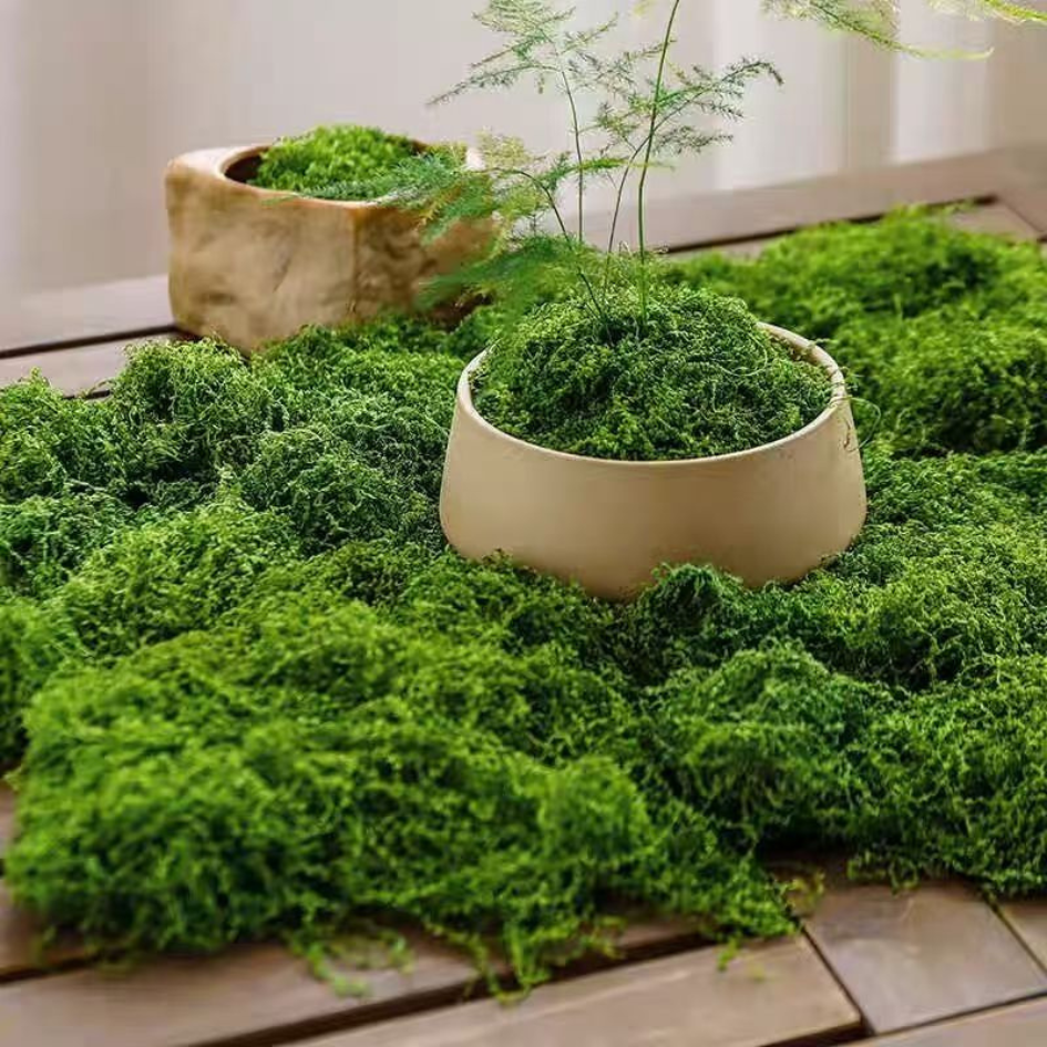Yarn Artificial Moss for Indoor Decor – Faux Moss Landscaping Decoration