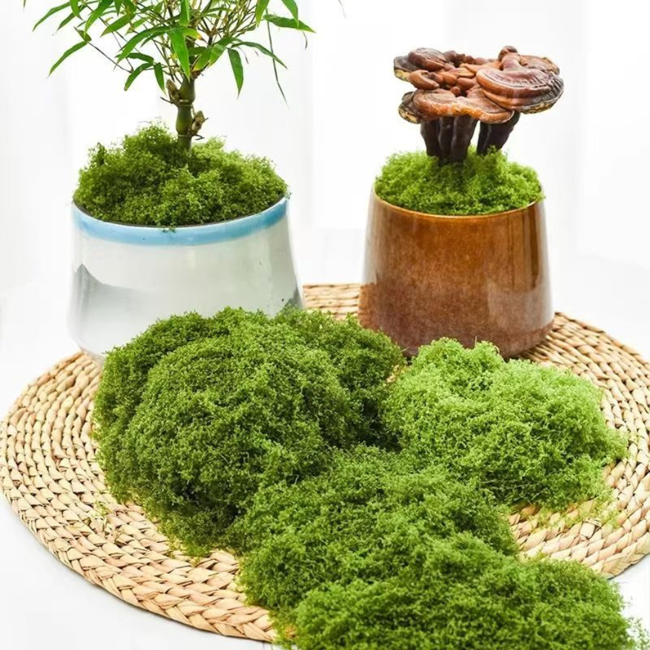 Yarn Artificial Moss for Indoor Decor – Faux Moss Landscaping Decoration