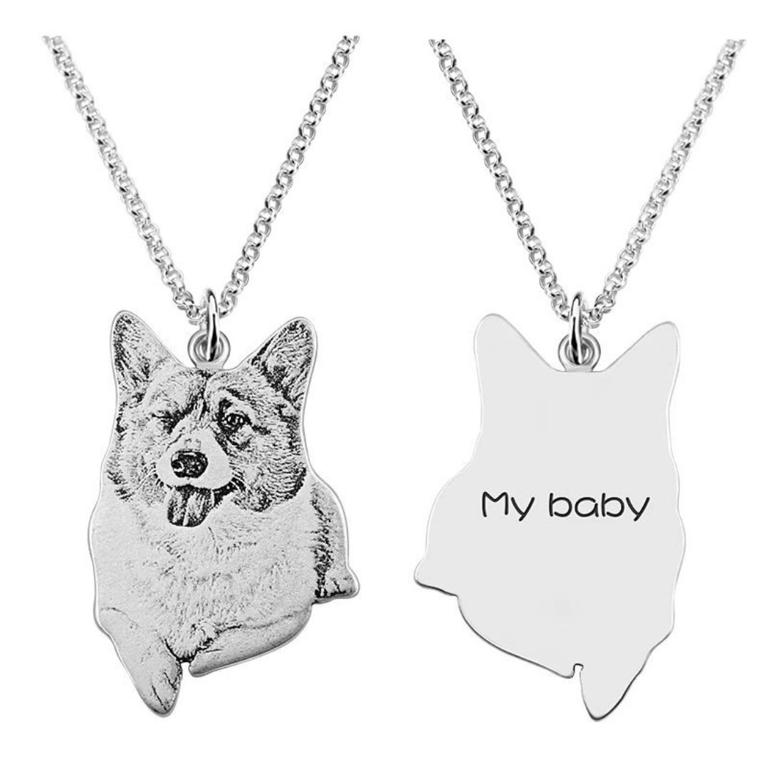 Personalized Pet Memorial Necklace – Custom Sterling Silver Jewelry