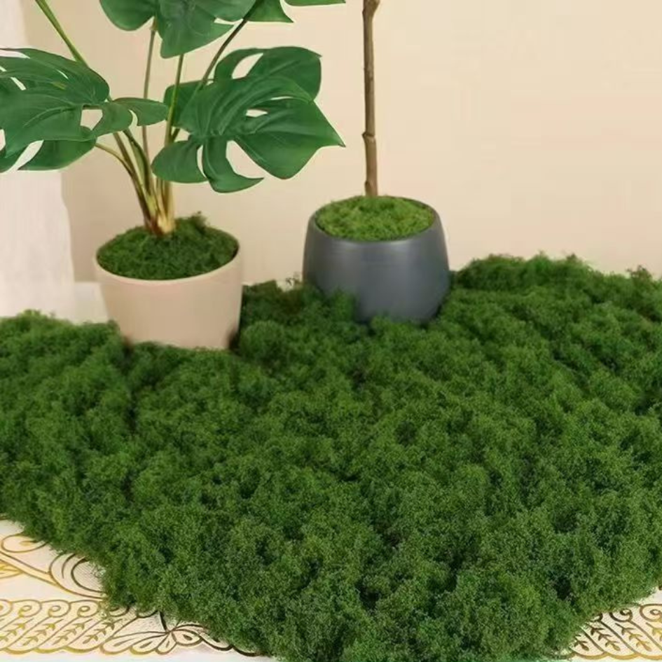 Yarn Artificial Moss for Indoor Decor – Faux Moss Landscaping Decoration