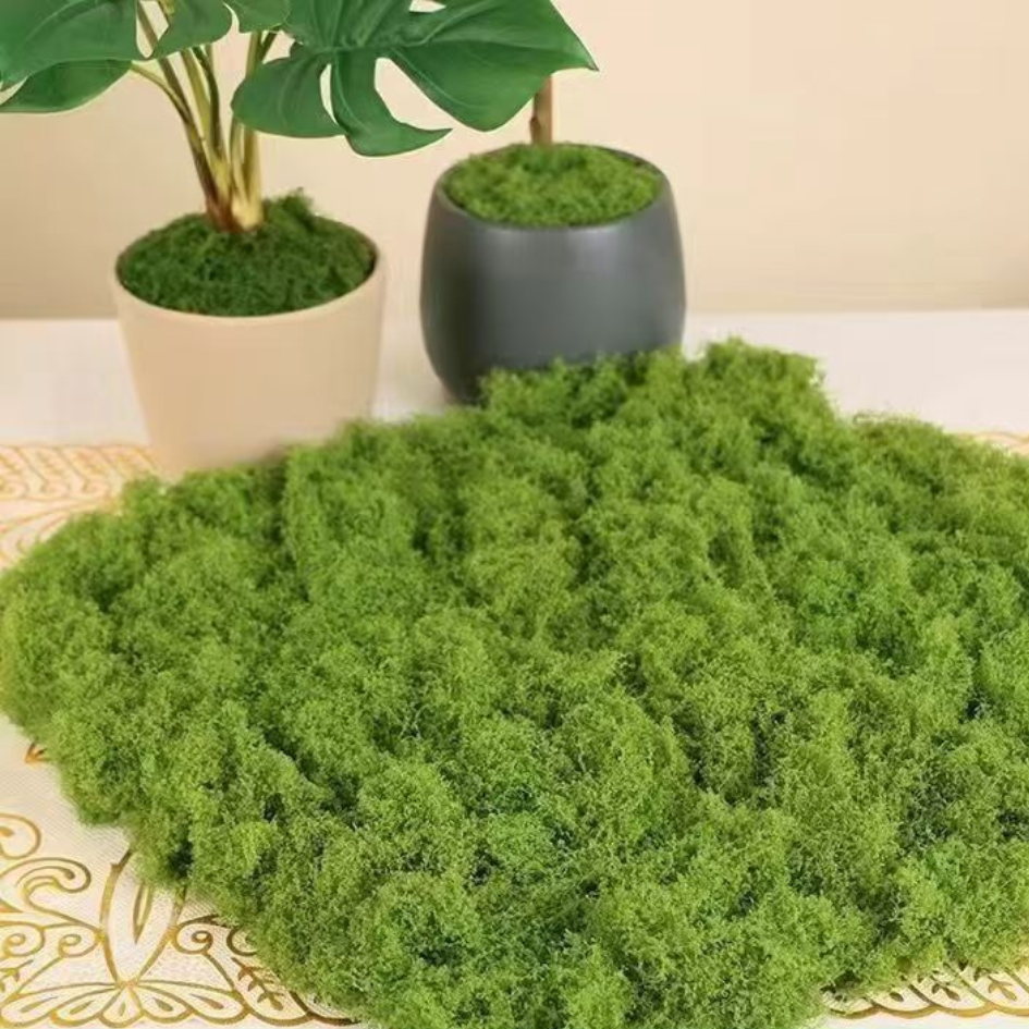 Yarn Artificial Moss for Indoor Decor – Faux Moss Landscaping Decoration