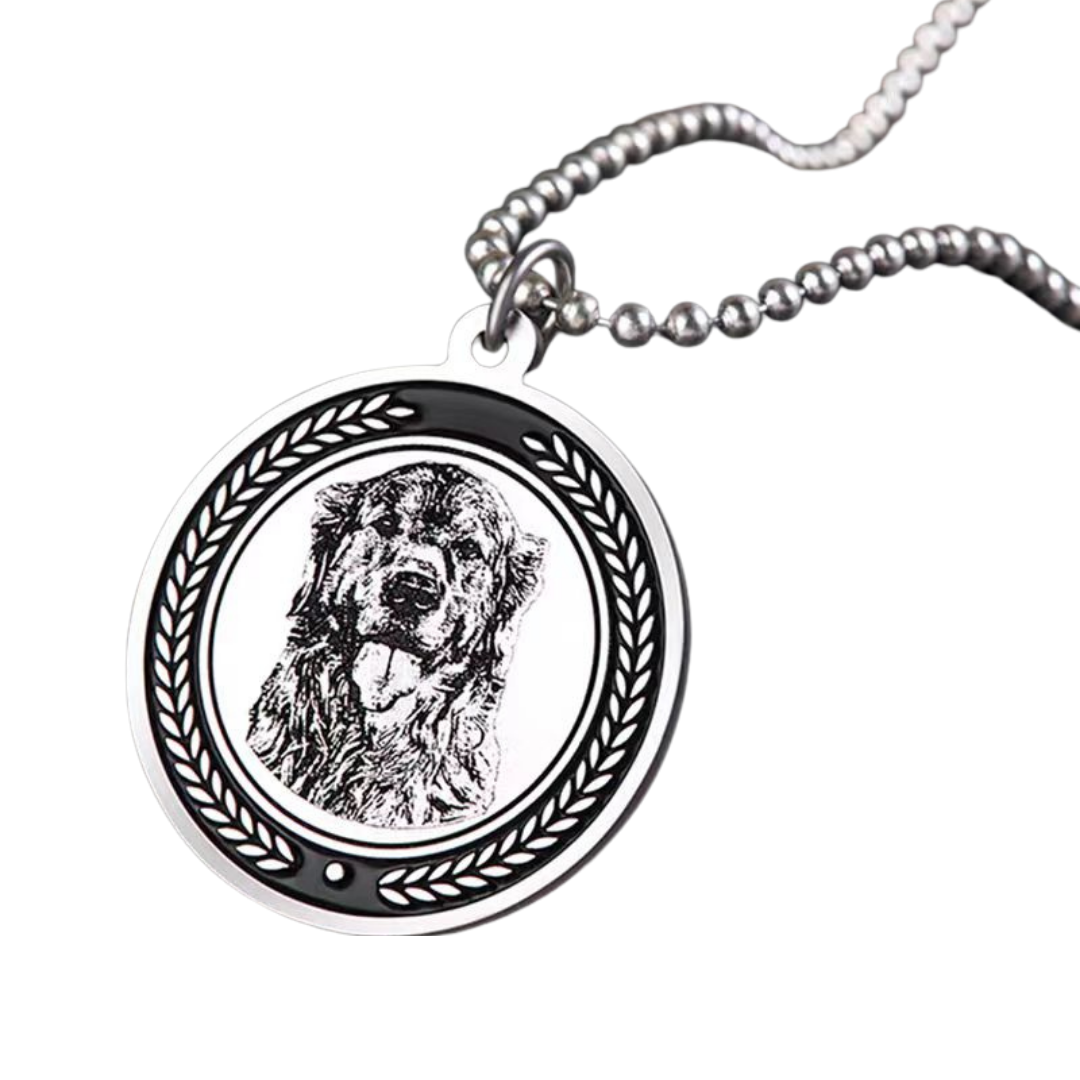 Personalized Pet Memorial Necklace – Custom Sterling Silver Jewelry