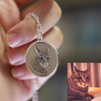 Collana commemorativa personalizzata per animali domestici – Gioielli in argento sterling su misura