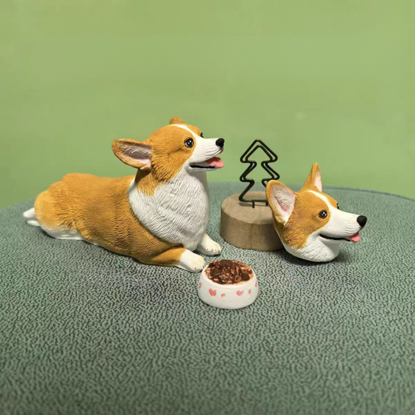 Custom Hand-Painted 3D Plaster Full-Body Pet Figurine