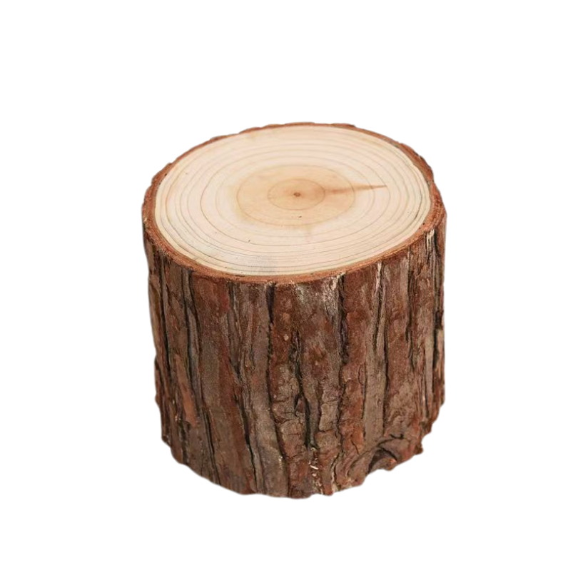 Solid Wood Cedar Stump Ornament