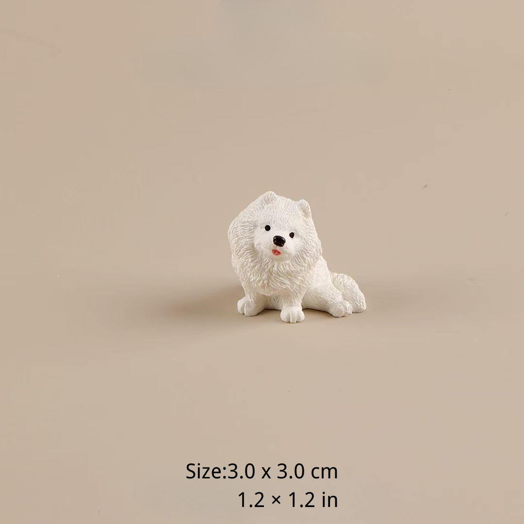 Samoyed Puppy Ornament – Mini Samoyed Dog Figurine Decor