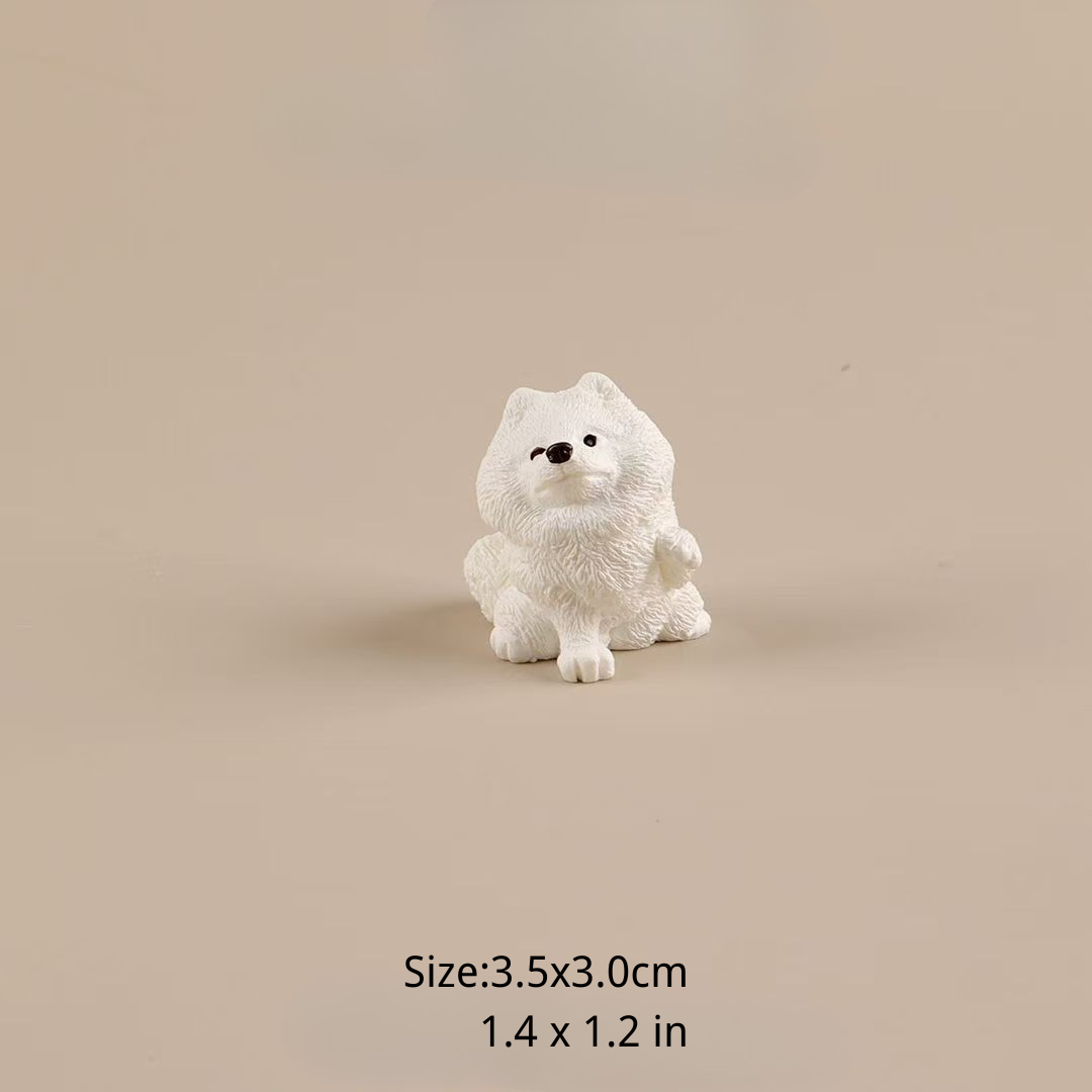 Samoyed Puppy Ornament – Mini Samoyed Dog Figurine Decor