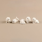 Ornamento a forma di cucciolo di Samoiedo – Statuetta decorativa mini Samoiedo