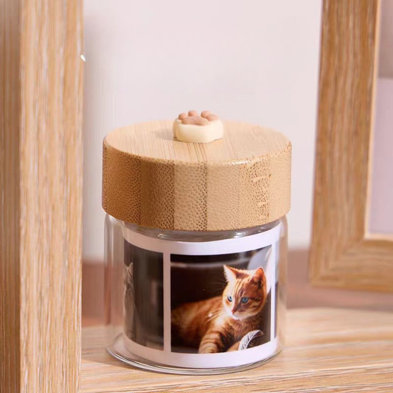 Pet Fur Remembrance Glass Bottle