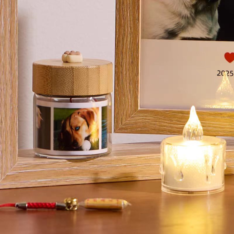 Pet Fur Remembrance Glass Bottle