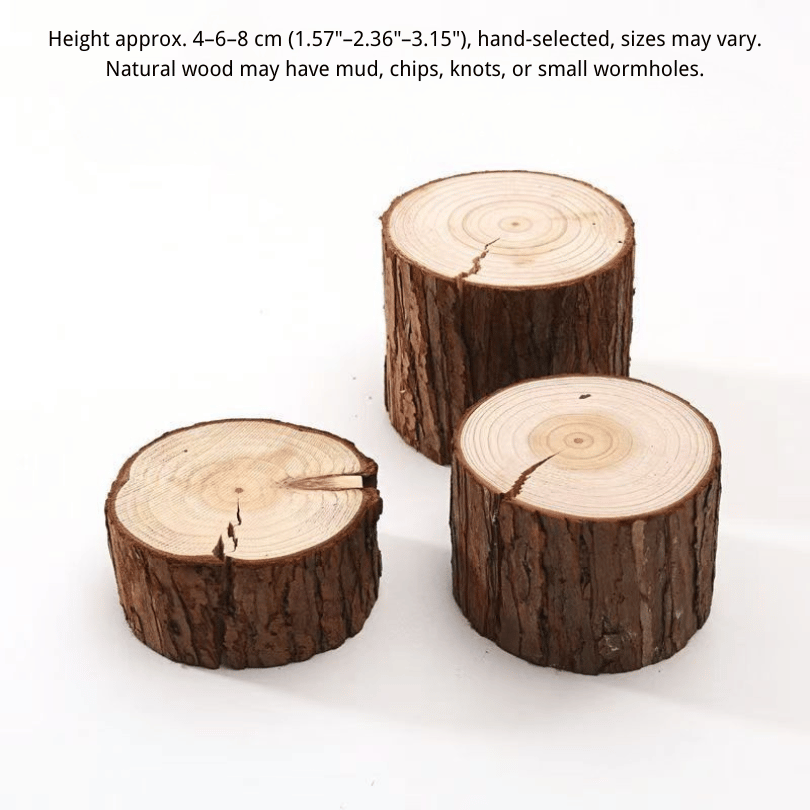 Solid Wood Cedar Stump Ornament