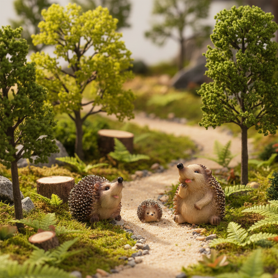Micro Landscape Hedgehog Ornament